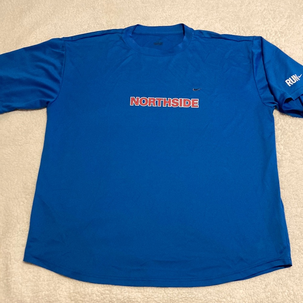 Nike Dri-Fit Run Chicago Cubs Northside short sleeve blue shirt Size XXL